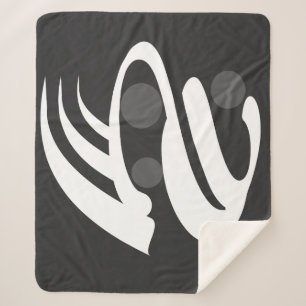 Cobertor Sherpa arte de linha geométrica abstrato