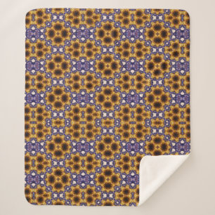 Cobertor Sherpa Arte Deco Geométrico Mandala Indiano Padrão Sem Co