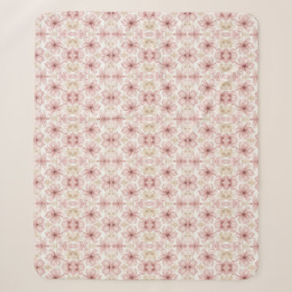 Cobertor Sherpa Arte Floral em Aquarela Rosa Suave