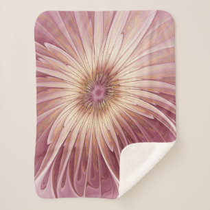 Cobertor Sherpa Arte frontal e tonalidades de abstrato