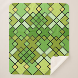 Cobertor Sherpa arte geométrica abstrato moderna