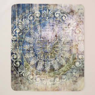 Cobertor Sherpa arte grunge vintage texturizada com tradição
