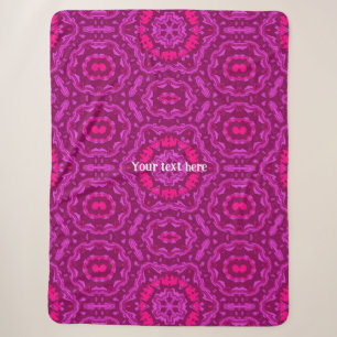 Cobertor Sherpa Arte Mandala Floral Líquido Abstrato