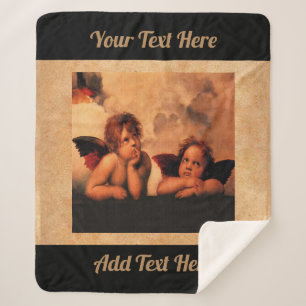Cobertor Sherpa Arte personalizada de Cherubs clássico