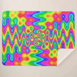 Cobertor Sherpa Arte psicodélica colorida Sherpa Fleece Blanket
