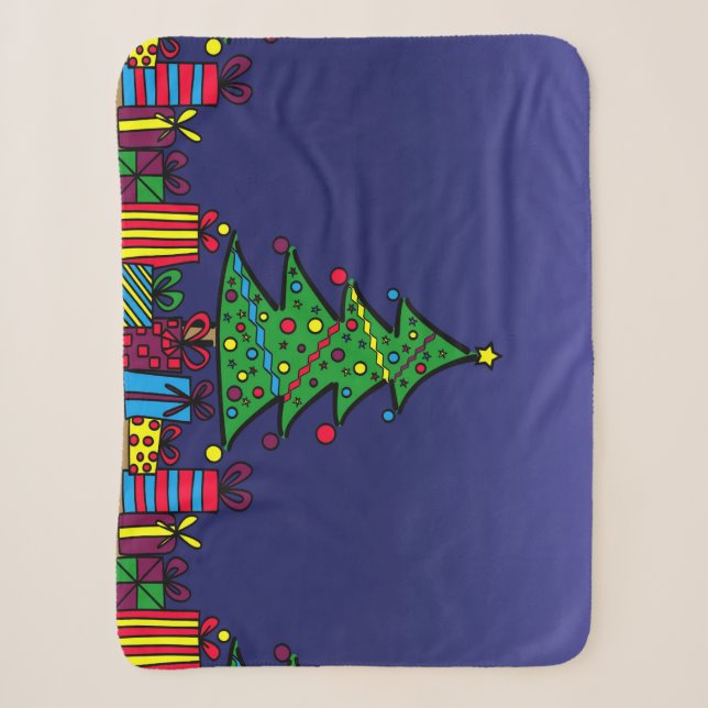 Cobertor Sherpa árvore de Natal (Frente)