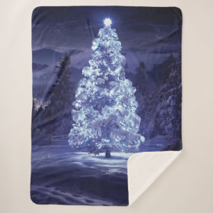 Cobertor Sherpa Árvore de Natal