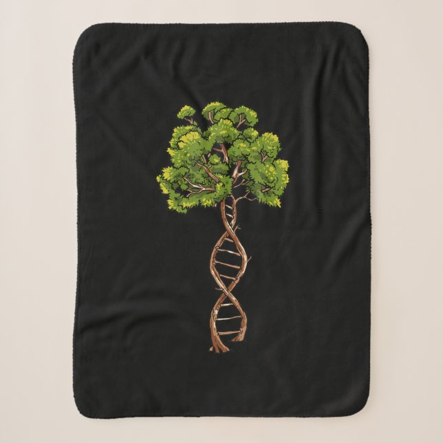 Cobertor Sherpa Árvore Dna Do Ambiente Biológico De Genética Da Ci (Frente)