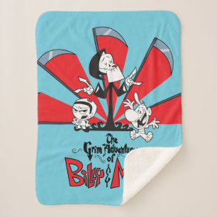 Cobertor Sherpa As Aventuras Negras da Arte Billy & Mandy Scythes
