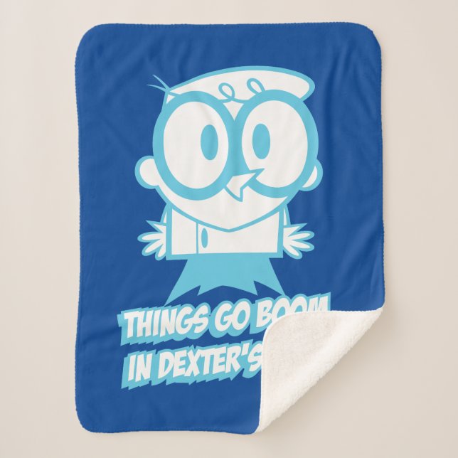 Cobertor Sherpa As coisas vão explodir no quarto do Dexter (Frente)