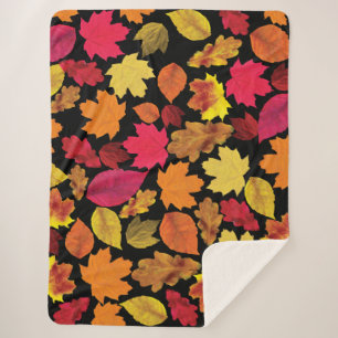 Cobertor Sherpa As cores de queda do outono deixam moles