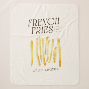 Cobertor Sherpa As Fries Francesas São A Minha Língua De Amor Sher