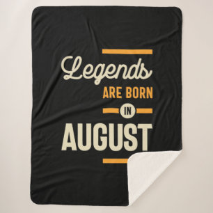 Cobertor Sherpa As legendas são Nasceres em agosto - Aniversário
