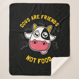 Cobertor Sherpa As vacas são comida dos amigos não