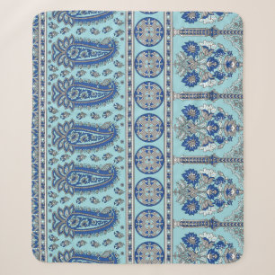 Cobertor Sherpa Asian Paisley Border: Design tradicional.