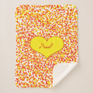 Cobertor Sherpa ASL-I Te Amo com Coração por Shirley Taylor