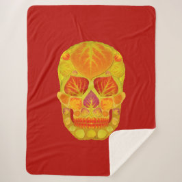 Cobertor Sherpa Aspen Folha Crânio 13