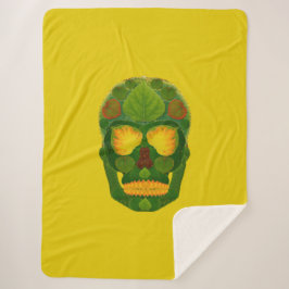 Cobertor Sherpa Aspen Leaf Skull 9