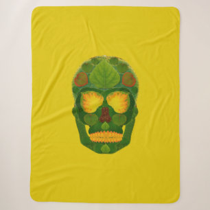 Cobertor Sherpa Aspen Leaf Skull 9