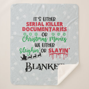 Cobertor Sherpa Assassino em Série ou Filme de Natal? – Cozy Diver