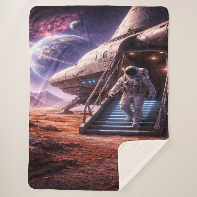 Cobertor Sherpa Astronaut Leaving Landing Ship (Frente)