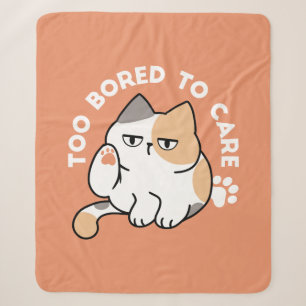 Cobertor Sherpa Atitude de Gato Preguiçoso – Muito Entediado para