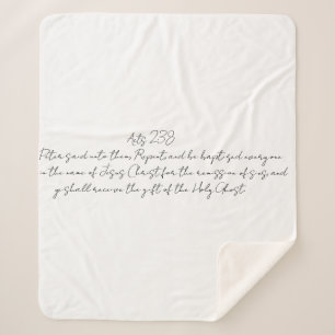 Cobertor Sherpa Atos 2:38 Blanket Jesus Nome Pentecostal
