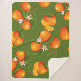Cobertor Sherpa Atualizando Padrão de Laranjas Grandes