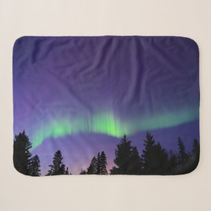 Cobertor Sherpa Aurora Boreal & Árvores Manitoba, Canadá