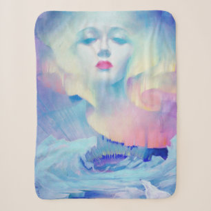 Cobertor Sherpa Aurora por Clive Henry Azul