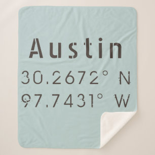 Cobertor Sherpa Austin Latitude e Longitude