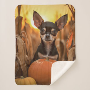 Cobertor Sherpa Autumn Chihuahua