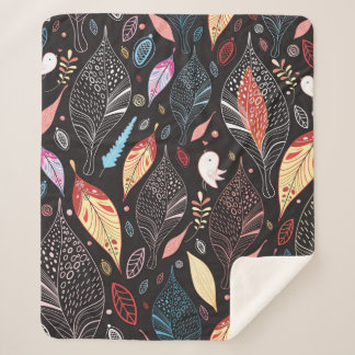 Cobertor Sherpa Autumn leaf texture