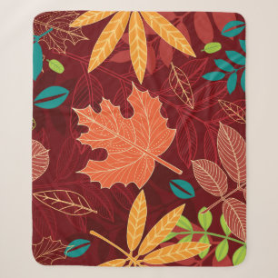 Cobertor Sherpa Autumn Leaves: Padrão Natural Invisível