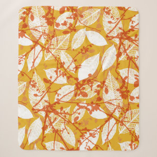Cobertor Sherpa Autumn Leaves: Repetição da Vintage do Ouro
