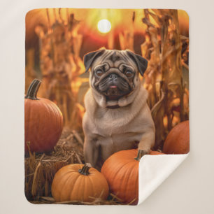 Cobertor Sherpa Autumn Pug