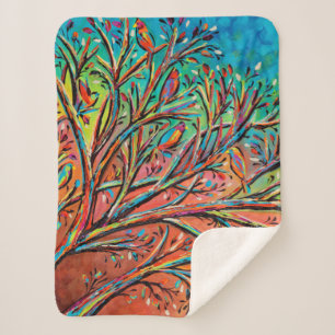 Cobertor Sherpa Aves do Sunrise Treetop II