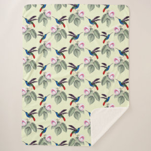 Cobertor Sherpa Aves e flores
