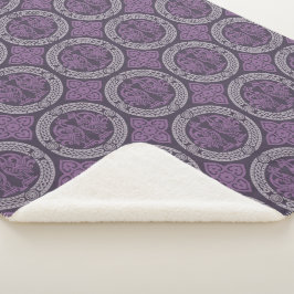Cobertor Sherpa Aves medievais - Sherpa Blanket Roxo
