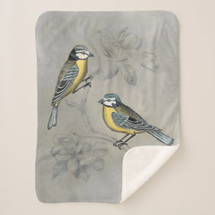 Cobertor Sherpa Aviário Silvered Casal de aves