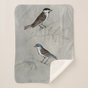 Cobertor Sherpa Aviário Silvered Um Par De Aves