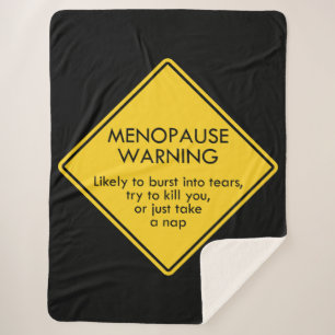 Cobertor Sherpa Aviso de Menopausa