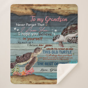 Cobertor Sherpa Avô Gift Carta Ao Meu Avô