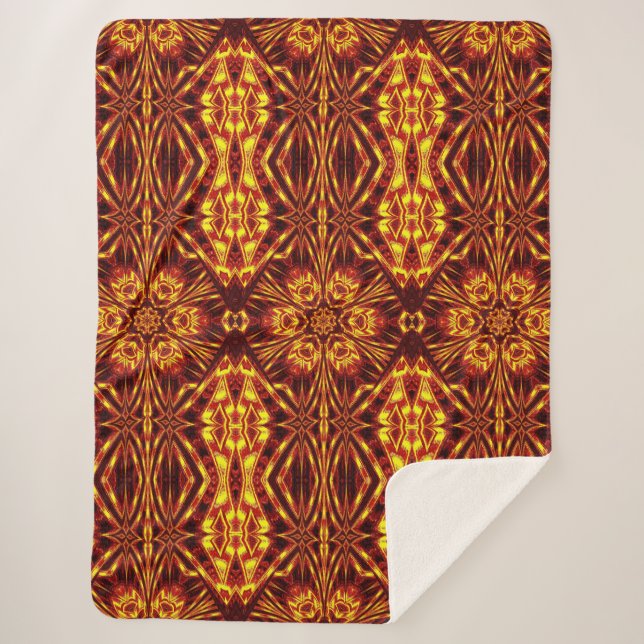 Cobertor Sherpa Aztec Sun Fire 127 (Frente)