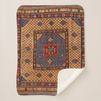 Cobertor Sherpa Azul-Amarelo-Curdo-Escuro-Seguro-escuro