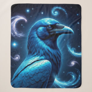 Cobertor Sherpa Azul Cósmico Raven