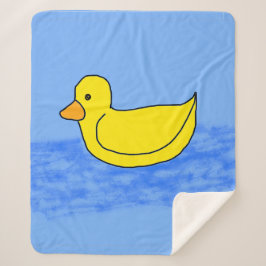 Cobertor Sherpa Azul-Pocorn Anime Ducky