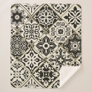 Cobertor Sherpa Azulejo sem falhas com o Islã, árabe, indiano