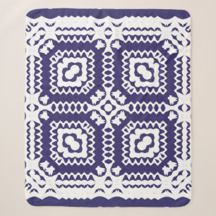 Cobertor Sherpa Azulejos azulejo cerâmicos de cor decorativa. Vint