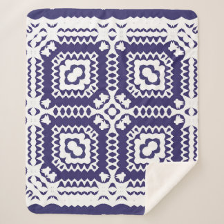 Cobertor Sherpa Azulejos azulejo cerâmicos de cor decorativa. Vint